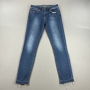 Articles of Society Clothing Women's Dark Fade Low Rise Raw Hem Jeggings Size 26